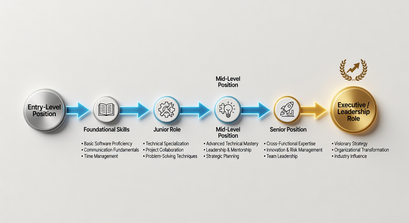 Línea de tiempo de progresión profesional