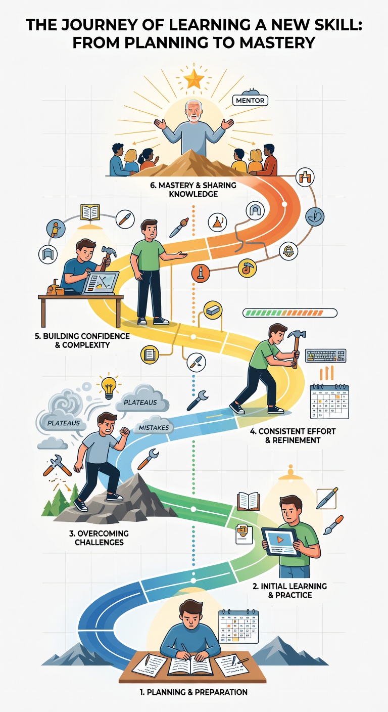 Infografía del viaje de aprendizaje