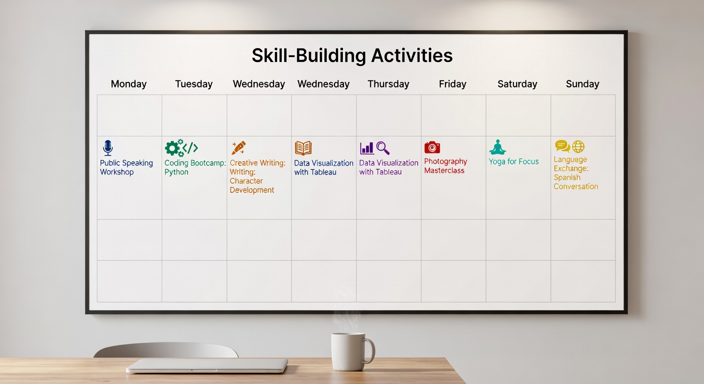 Calendario de horario de habilidades