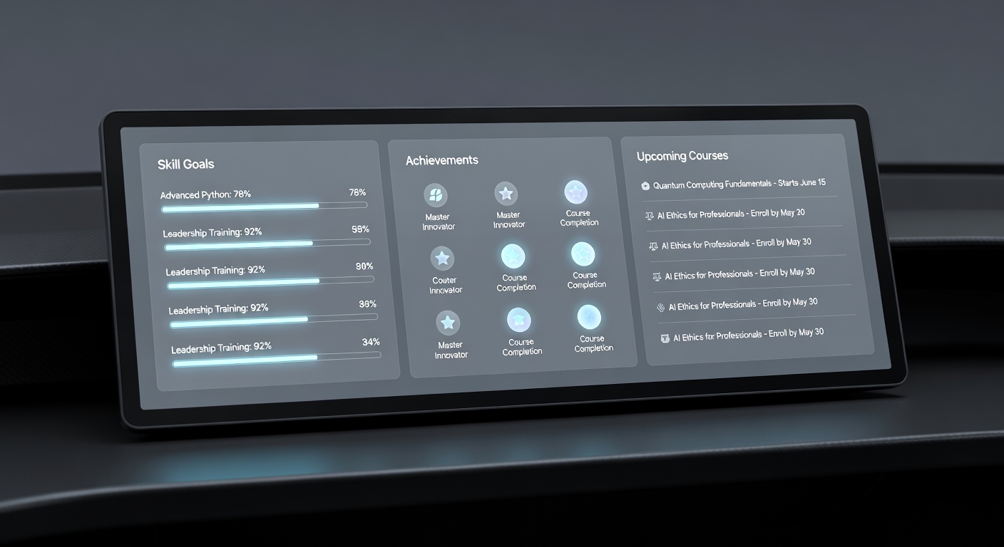 Dashboard futurista de habilidades